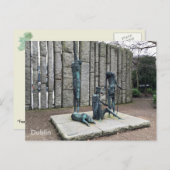 「飢饉」、聖スティーブンス・グリーン、ダブリン、アイルランド。 ポストカード (正面/裏面)