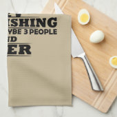 飲おもしろいみビール及び氷魚釣りことわざ キッチンタオル (四つ折り)