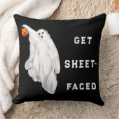 飲おもしろいみ大人ハロウィン幽霊 クッション (ブランケット)