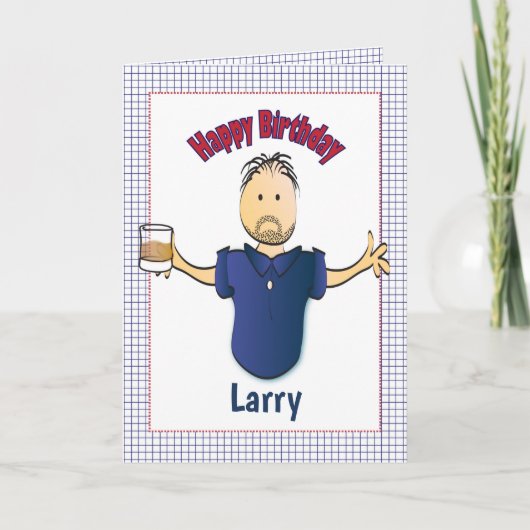 飲おもしろいみ物の誕生日カード カード (正面)