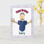 飲おもしろいみ物の誕生日カード カード (黄色い花)