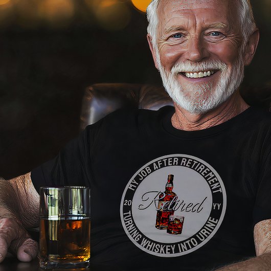 飲おもしろいみ退職 Tシャツ