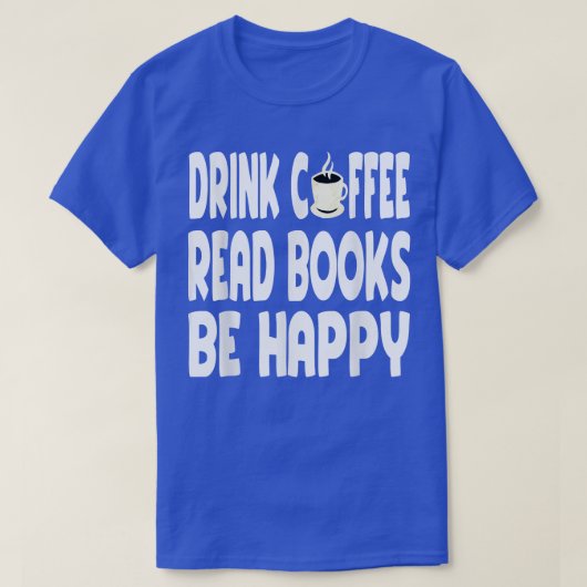 飲おもしろいむコーヒーブック引用文ブックラバー読ズ Tシャツ (デザイン正面)