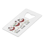 飲おもしろいむ、飲む、飲雪だるま クレジットカード栓抜き (正面アングル)