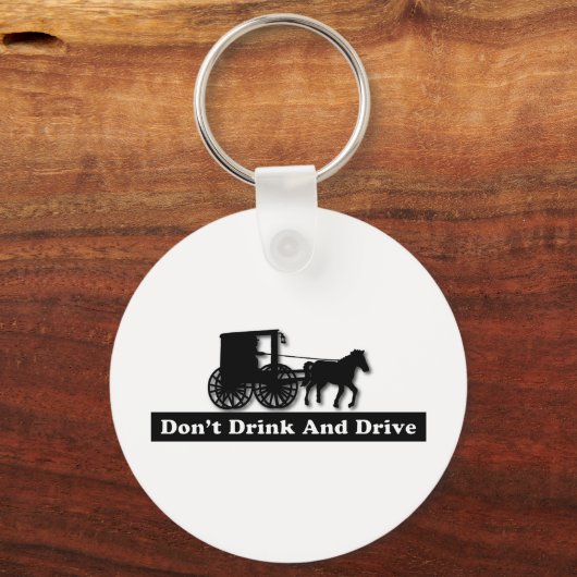 飲おもしろいんだり運転したりしない キーホルダー (正面)