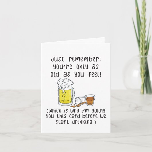 飲おもしろい用誕生日 |ビおもしろいアカード カード (正面)