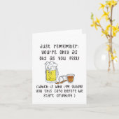 飲おもしろい用誕生日 |ビおもしろいアカード カード (黄色い花)