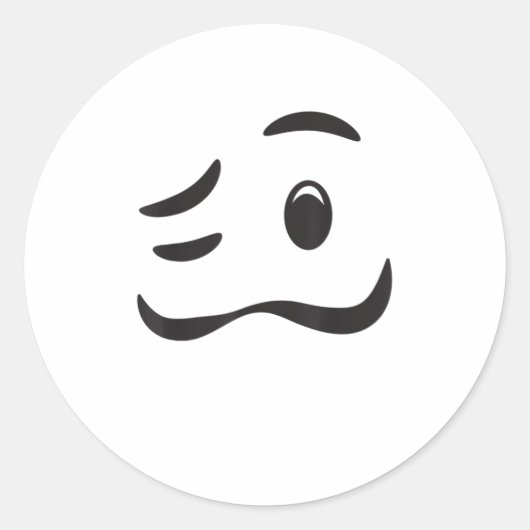 飲くしゃくしゃくしゃくしゃくしゃく顔ハロウィンエム ラウンドシール (正面)