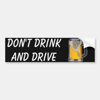 飲まないし、運転しないで下さい バンパーステッカー