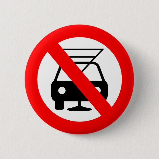 飲まないし、運転しないで下さい 缶バッジ (正面)