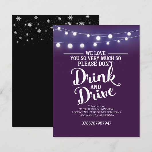 飲まないでドライブのサイン (正面/裏面)