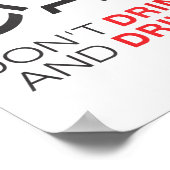 飲まないで運転して!車おもしろい椅子飲用 ポスター (角)