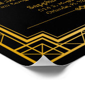 飲まない&ドライブ結婚のサイン | Gatsbyアールデコ ポスター (角)