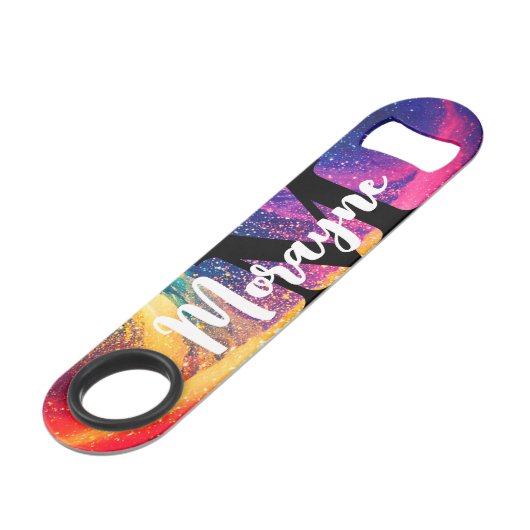 飲みおもしろいゲーム虹タイ – 染料グリッター銀河系 スピード栓抜き (裏面アングル)