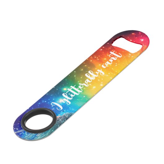 飲みおもしろいゲーム虹タイ – 染料グリッター銀河系 スピード栓抜き (正面アングル)