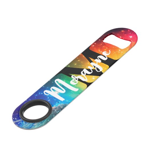 飲みおもしろいゲーム虹タイ – 染料グリッター銀河系 スピード栓抜き (裏面アングル)