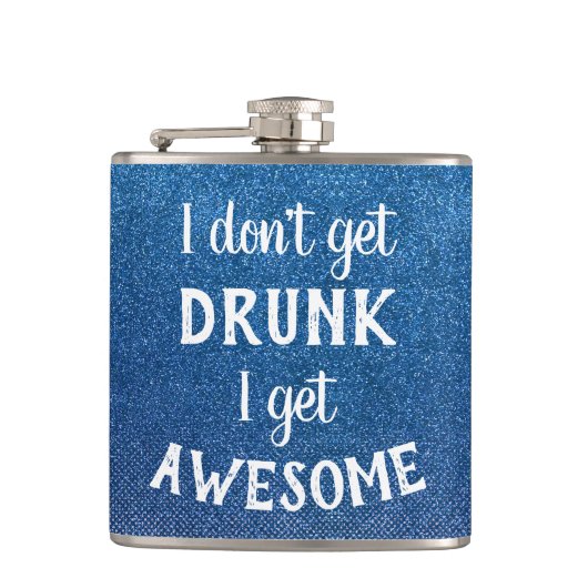 飲みおもしろい引用文シスタイリッシュックグリッタースパークル フラスク (正面)