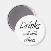 飲みおもしろい引用文ジョークノベルティ冷蔵庫用マグネット マグネット (正面/裏面)