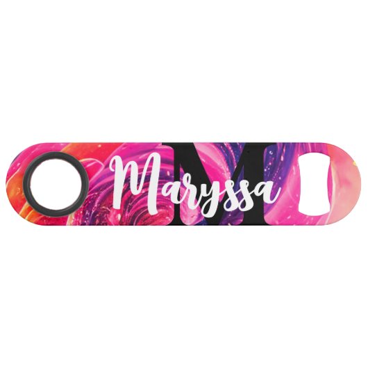 飲みおもしろい引用文ピンクと赤コズミック銀河系 スピード栓抜き (裏面横)