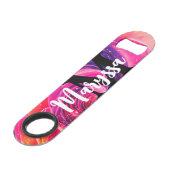 飲みおもしろい引用文ピンクと赤コズミック銀河系 スピード栓抜き (裏面アングル)