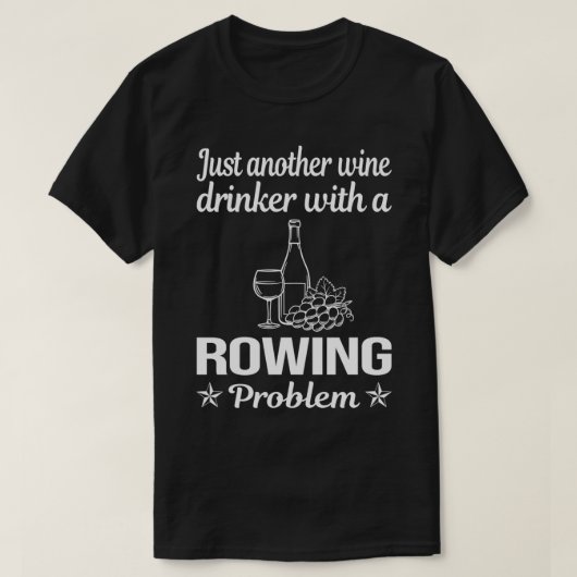 飲みおもしろい物問題漕ぎローア Tシャツ (デザイン正面)