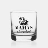 飲みおもしろい飲みが大好きな母へのスカンクギフト ウイスキーグラス (正面)