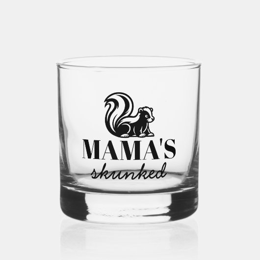 飲みおもしろい飲みが大好きな母へのスカンクギフト ウイスキーグラス (正面)