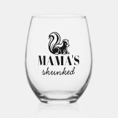 飲みおもしろい飲みが大好きな母へのスカンクギフト ステムなしワイングラス (正面)
