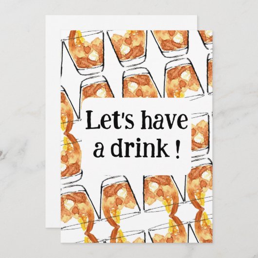 飲みましょ！ 招待状 (正面/裏面)