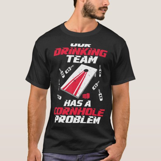 飲みチームコーンホール問題コーンホールプレーヤー2 Tシャツ (正面)