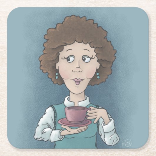 飲みティースクエア紙コースター スクエアペーパーコースター (正面)