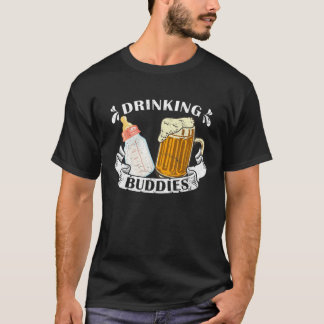 飲み仲間パパとベビー飲みチームファーザー Tシャツ
