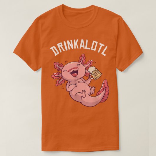飲み屋アおもしろいオロトルアニメ男性ビール好き Tシャツ (デザイン正面)