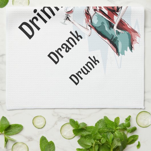 飲み干し飲、 キッチンタオル (折り畳み)