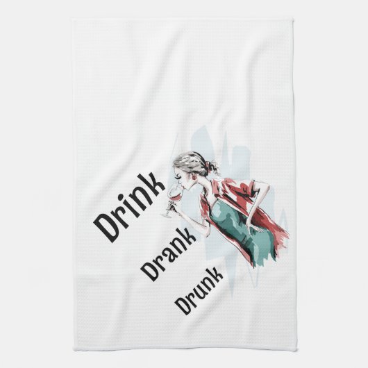 飲み干し飲、 キッチンタオル (縦)