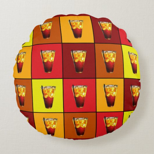 飲み干す ラウンドクッション (正面)