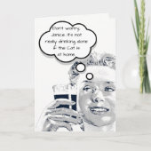 飲み放題のおもしろいヴィンテージ誕生日 カード (正面)