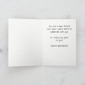 飲み放題のおもしろいヴィンテージ誕生日 カード (内部)