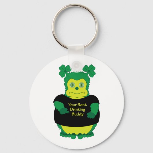 飲み最高の友達 – アイリッシュおもしろいキーチェーン キーホルダー (正面)