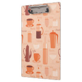 飲み物および文字が付いているパターン クリップボード (左)