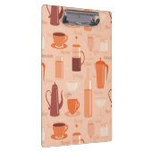 飲み物および文字が付いているパターン クリップボード (右)