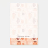 飲み物および文字が付いているパターン ポストイット (正面)