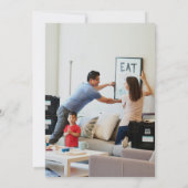 飲み物が家にある引っ越し祝いパーティー追加の写真 招待状 (裏面)