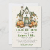 飲み物が家の中にある！ハローウィンパーティ 招待状 (正面)