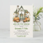 飲み物が家の中にある！ハローウィンパーティ 招待状 (スタンド正面)