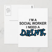 飲み物が必要 – Social Worker ポストカード (正面/裏面)