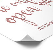 飲み物が来たぞ！バーバラ金ゴールドグリッター8x10標識 ポスター (角)