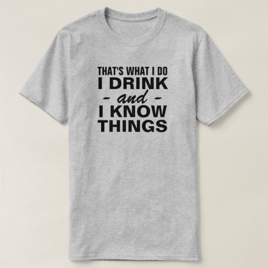飲み物だからTシャツって知ってる Tシャツ (デザイン正面)