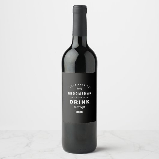 飲み物でグロムスマンの提案を受け入れる ワインラベル (正面)