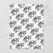 飲み物と一緒のヴィンテージ アリス・イン・ワンダーランド ポストカード (正面)